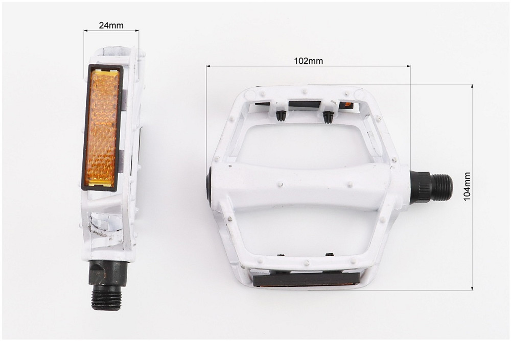 Педалі MTB широкі 9/16" (107x100x25mm) алюмінієві, білі YT-008 Київ - фото 2