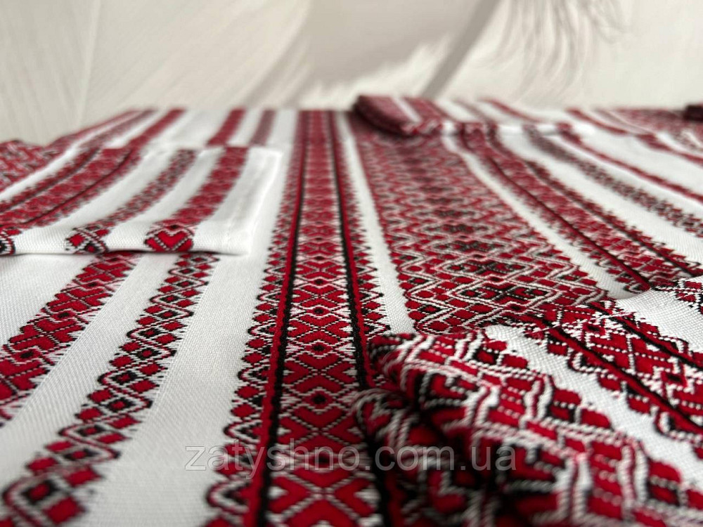 Бордовая  вышитая скатерть с салфетками Киев - изображение 4