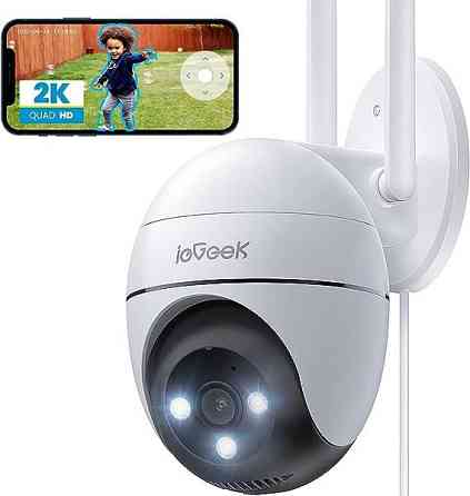Камера видеонаблюдения ieGeek 2K Wi-Fi PTZ 360° IP65 с ночным видением, сиреной и двусторонним аудио Киев