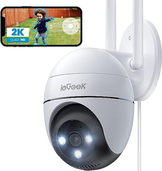 Камера видеонаблюдения ieGeek 2K Wi-Fi PTZ 360° IP65 с ночным видением, сиреной и двусторонним аудио Киев - изображение 2