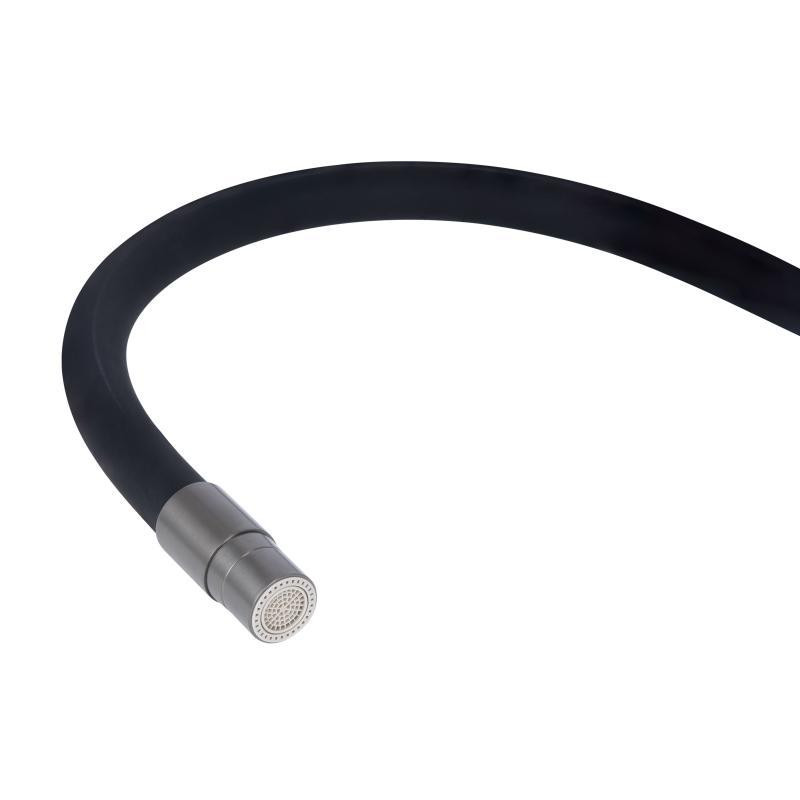 Смеситель для кухни Qtap Vlasta New с гибким изливом с подключением для питьевой воды Gunmetal Black PVD Харьков - изображение 7