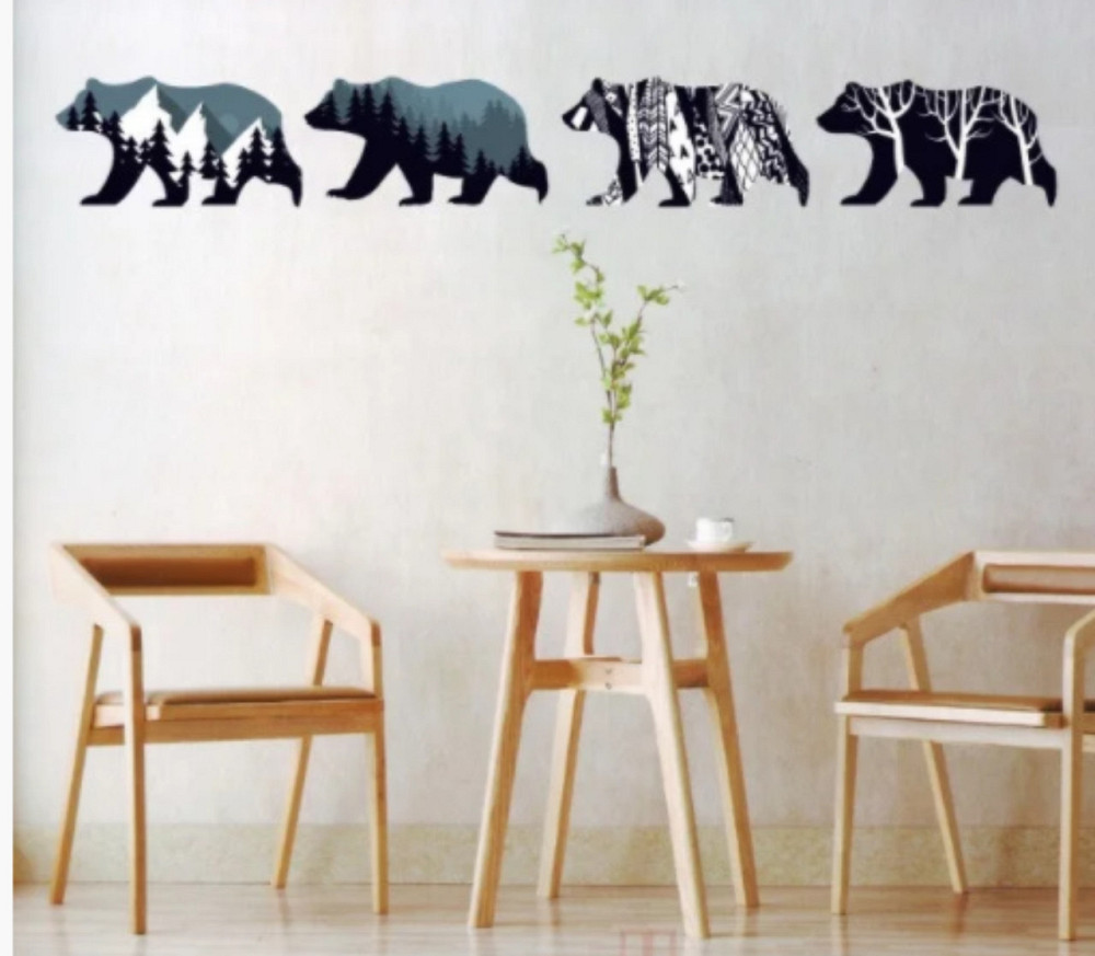 Декоративна наклейка на стіні ведмеді Київ - фото 9