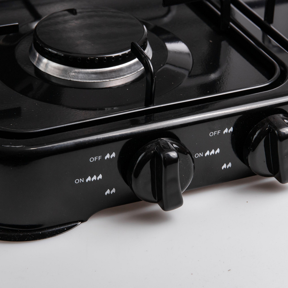 Газова плита настільна Sokany чорна 4 конфорки міні переносна для дачі кемпінгу, портативна газплита туристична SK-6004-Black Київ - фото 4