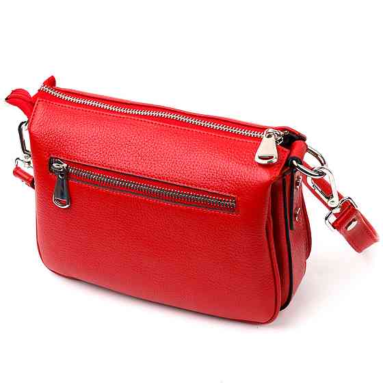 Яскрава сумка жіноча на плече KARYA 20845 шкіряна Червоний Київ