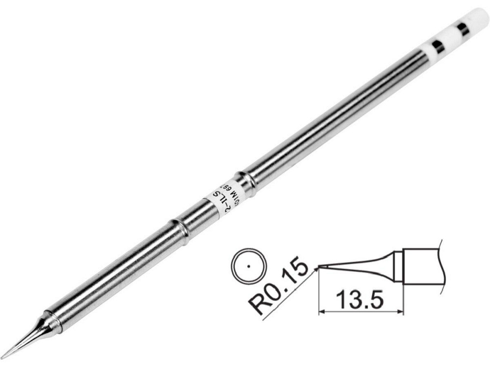 Наконечник для точкової пайки з вклад грілкою YATO заг. l= 153 мм, наконеч 13,5х 0,15 мм тип T12-ILS Одеса - фото 1
