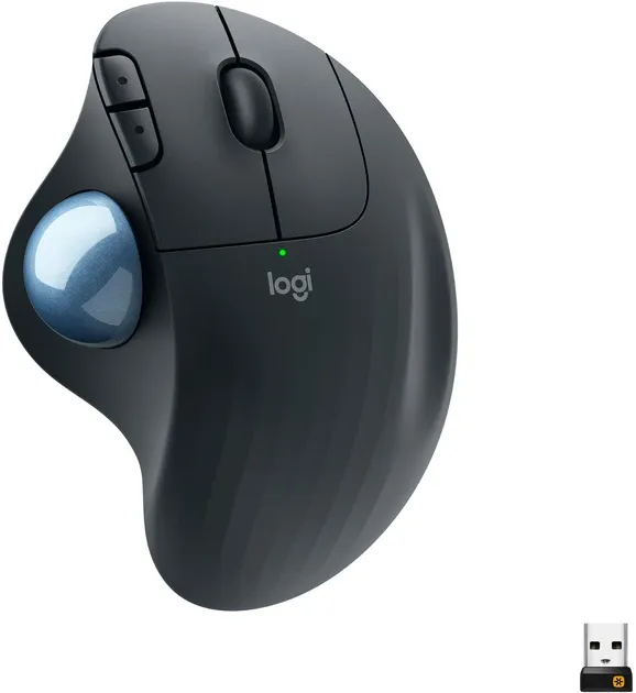 Миша комп'ютерна  Logitech Ergo M575 Bluetooth Graphite  чорного кольору MasterSem Київ - фото 1