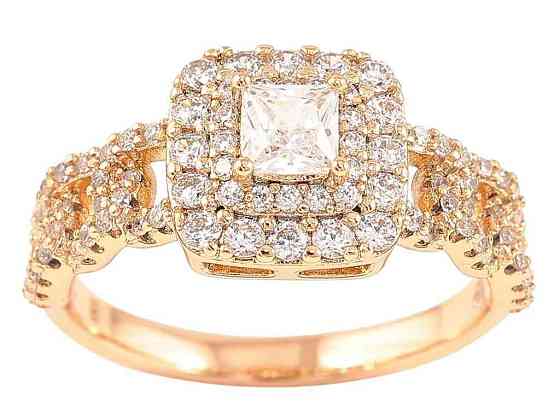 Колесо Позолота 18K «Инкрустация цирконом» (258717) р.18.5 ТМ XUPING Киев