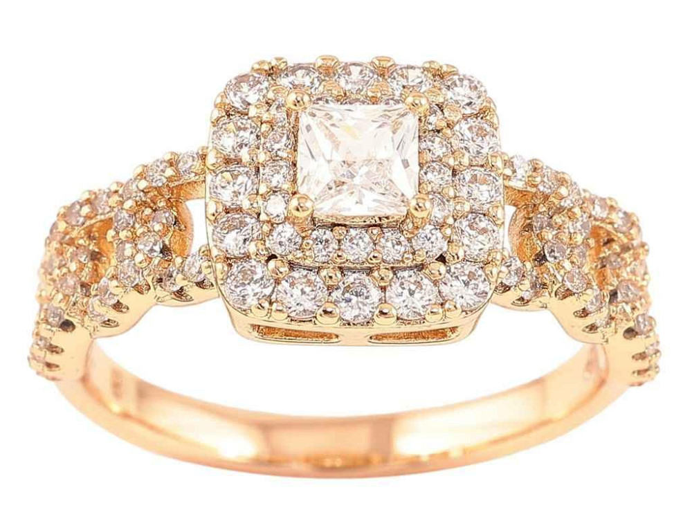 Колесо Позолота 18K «Инкрустация цирконом» (258717) р.18.5 ТМ XUPING Киев - изображение 1