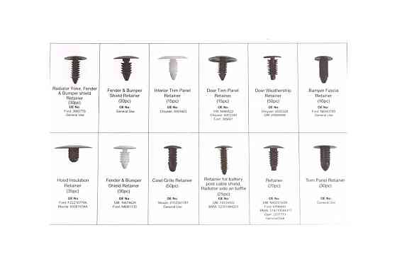 Набір пластикових кріплень універсальних 340 пр.,в пластиковому органайзері Forsage F-01Z0237 Одеса