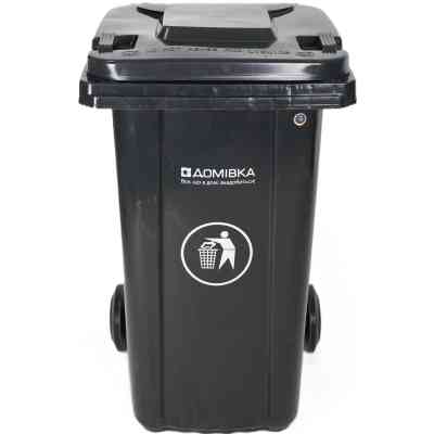 Контейнер для мусора Домівка 100L-A Темно-серый 100 л (000033132) Винница