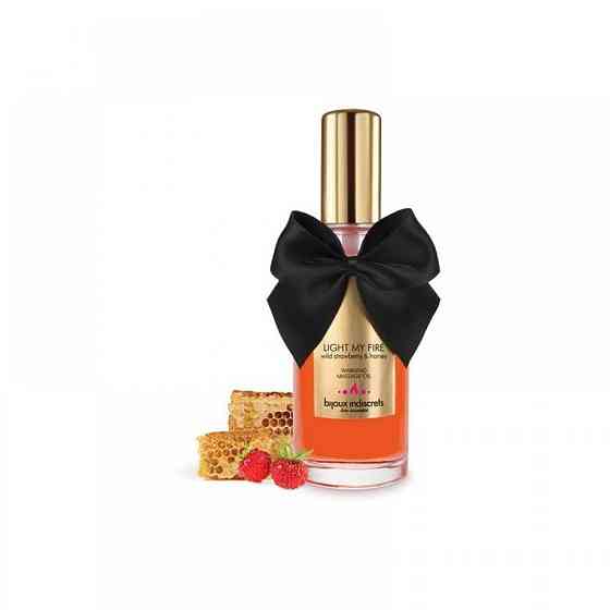 Согревающее массажное масло Bijoux LIGHT MY FIRE земляника и мёд Sex Aura Киев