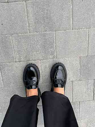 Туфли женские KATI SHOES черные лакированные натуральная кожа на низком ходу размер 36-40 (305) Коломия
