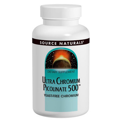 Минералы Source Naturals Ультра Хром Пиколинат 500 мкг, Ultra Chromium Picolinate, 60 таблеток (SN0515) Винница - изображение 1