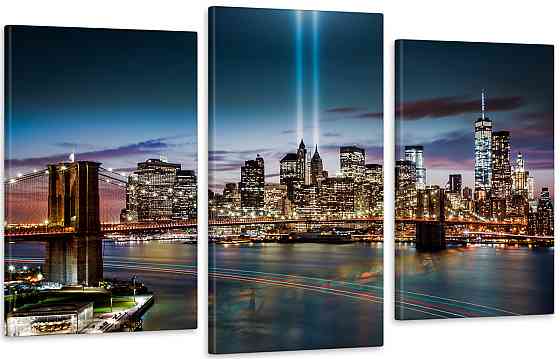 Модульная картина в гостиную / спальню Картина Нічні огні  Art-602_3 100x150 см Киев