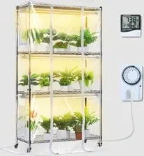 Сервер Stojak na Рослини z 6 lampami do uprawy - 4 poziomy 180W 90x35x150cm Полиця dla optymalnego wzrostu Київ