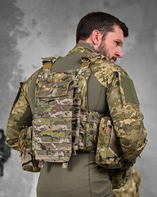 Плитоноска Artex з напашником системою швидкого скидання і 7 підсумками НП4876 Одеса - фото 6