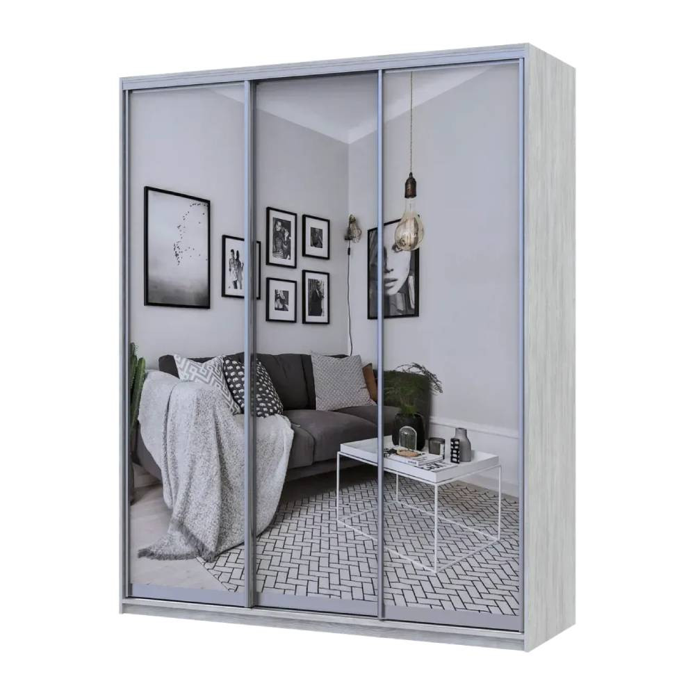 Шафа-купе Doros City Light Сосна Натті 3 Дзеркала 180х60х225 (DRS-011970) Дніпро - фото 2