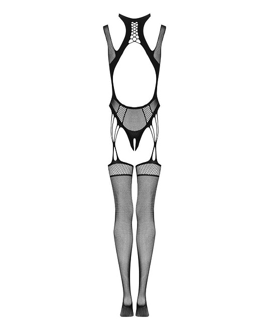 (SALE) Ажурный бодистокинг с отверстиями Obsessive Bodystocking G327 black S/M/L, черный, комбинезон, с дос Sex Aura Киев - изображение 7