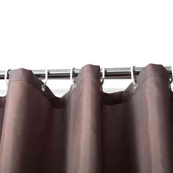 Шторка для ванной комнаты и душа Bathlux 180 x 180 см водонепроницаемый полиэстер штора занавеска в ванную, коричневая Каменец-Подольский