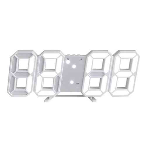 Часы электронные LED LY 1089 настольные настенные будильник дата температура USB 5В CR2032 белая подсветка 225x83x27 мм Киев