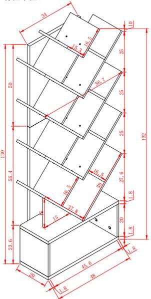 Книжковий стелаж "Рембрант 4" ваніль Миколаїв - фото 4