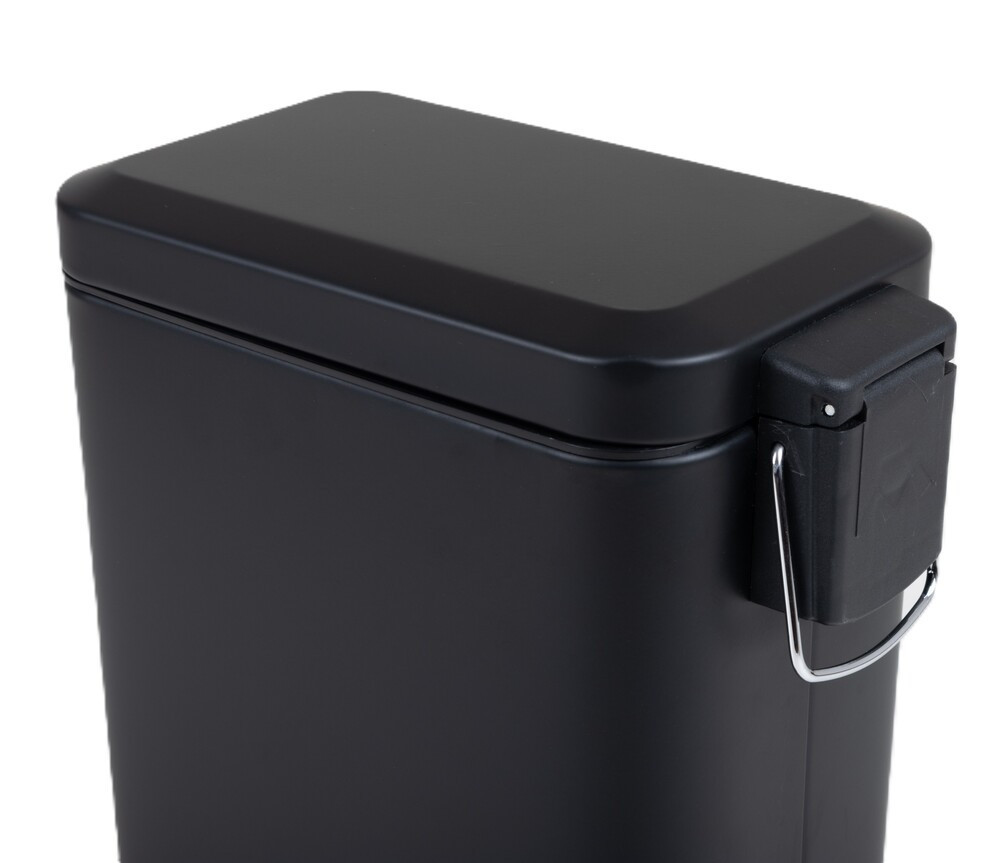 Відро для сміття з плавним закриванням прямокутне Zerix Sansa-TC0105 Black 5 л колір чорний нерж. сталь (ZX5894) Чернівці - фото 8