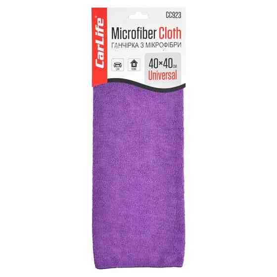Тряпка из микрофибры CarLife 40x40см фиолетовая Львов