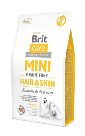 Сухий корм для дорослих собак маленьких порід Бріт Brit Care Mini Grain Free Hair&Skin 7 кг Вінниця