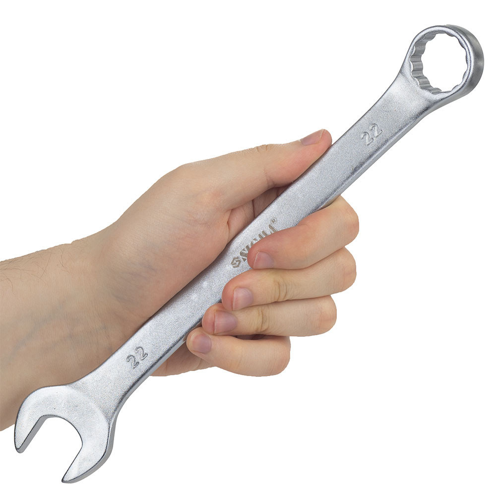 Ключ рожково-накидный 22мм CrV satine SIGMA (6021221) Ровно - изображение 7