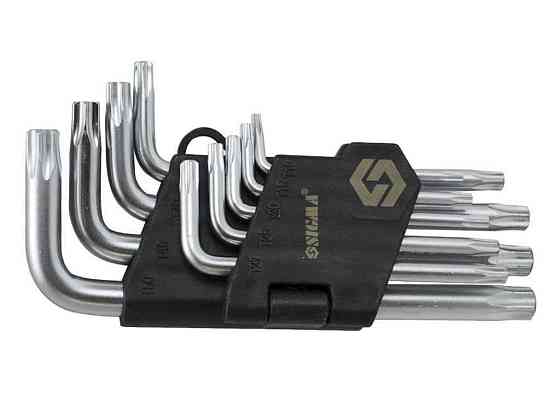 Ключі TORX T10-T50мм 9шт CrV (короткі з отвором) 4022211 ТМ SIGMA Solmir Київ