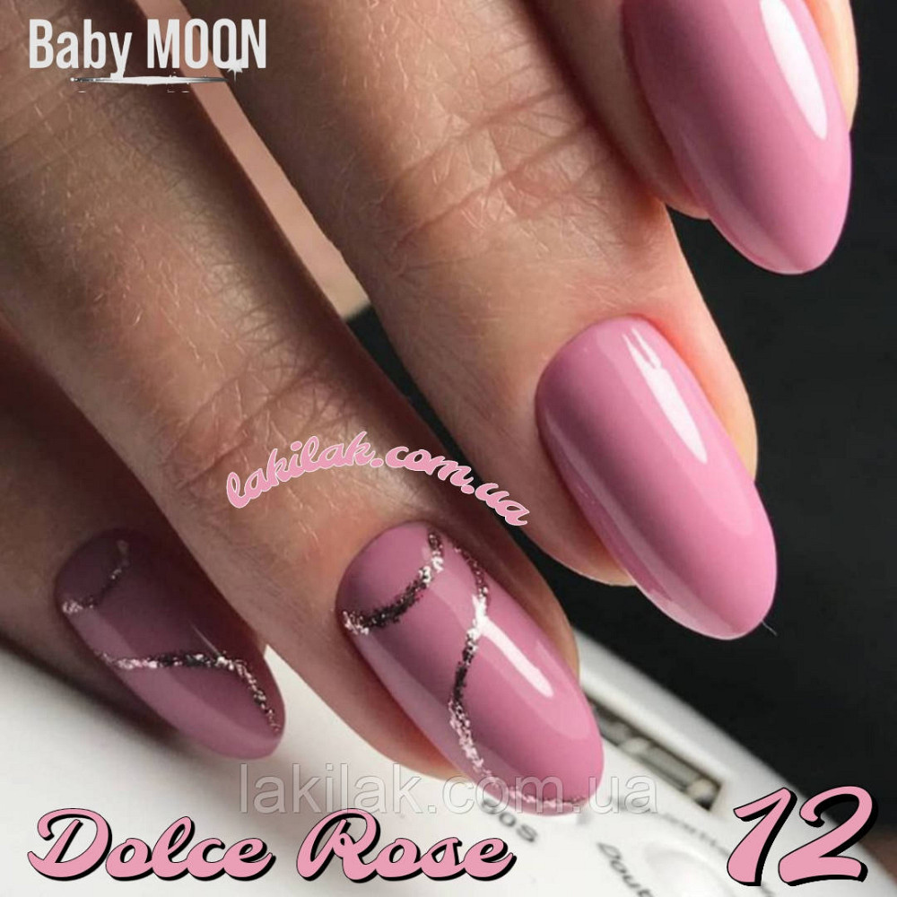 Гель-лак BABY MOON Dolce Rose №12 холодний світло-рожевий, 6 мл Херсон - фото 1