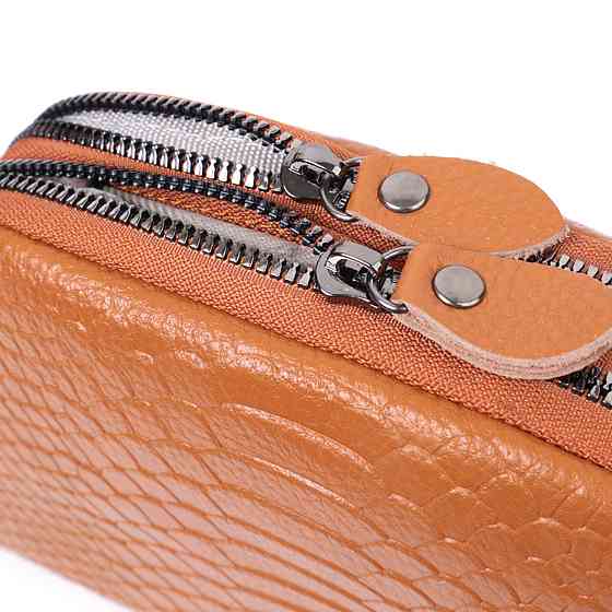 Невелика сумка для жінок на два відділення з натуральної шкіри Vintage 22800 Рудий Київ