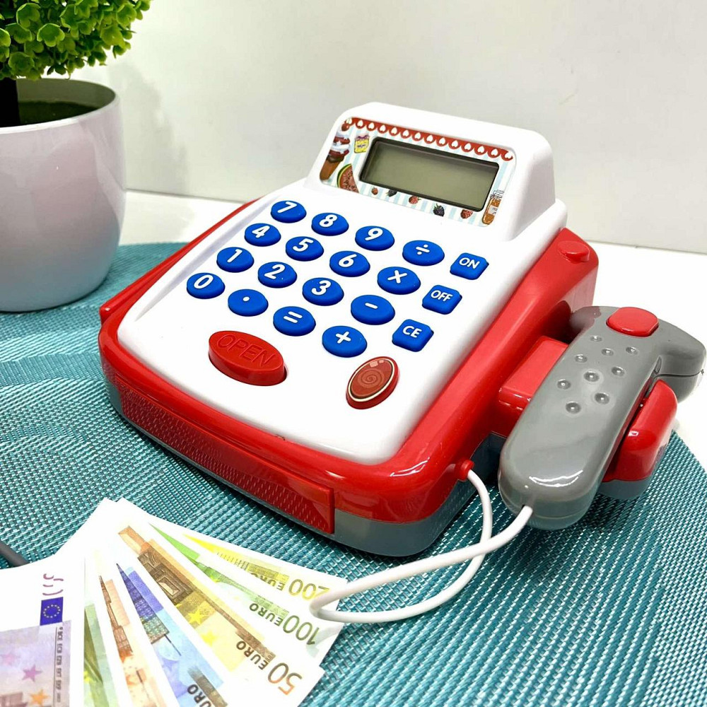 Касовий апарат іграшковий зі сканером та терміналом та продуктами (6113A-15A) Чернігів - фото 2