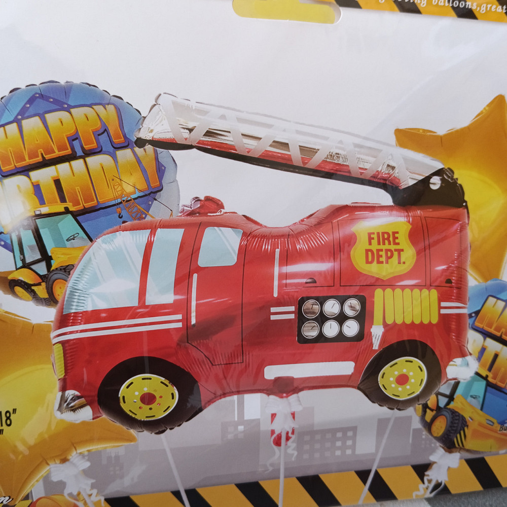 Набор воздушных шаров пожарная машина (5 предметов) Киев - изображение 2