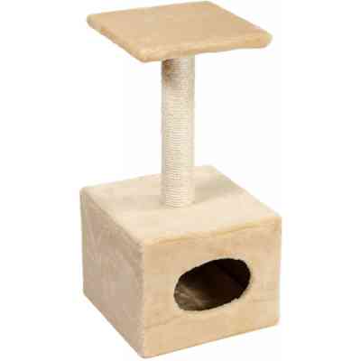 Дряпка (кігтеточка) для котів Природа Д1 з будкою (бежева) (4820157403051) Вінниця