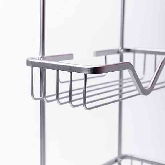 Полиця для ванної на 3 яруси 25×12×65 (см) залізна Хром HP-46-2 Коломыя