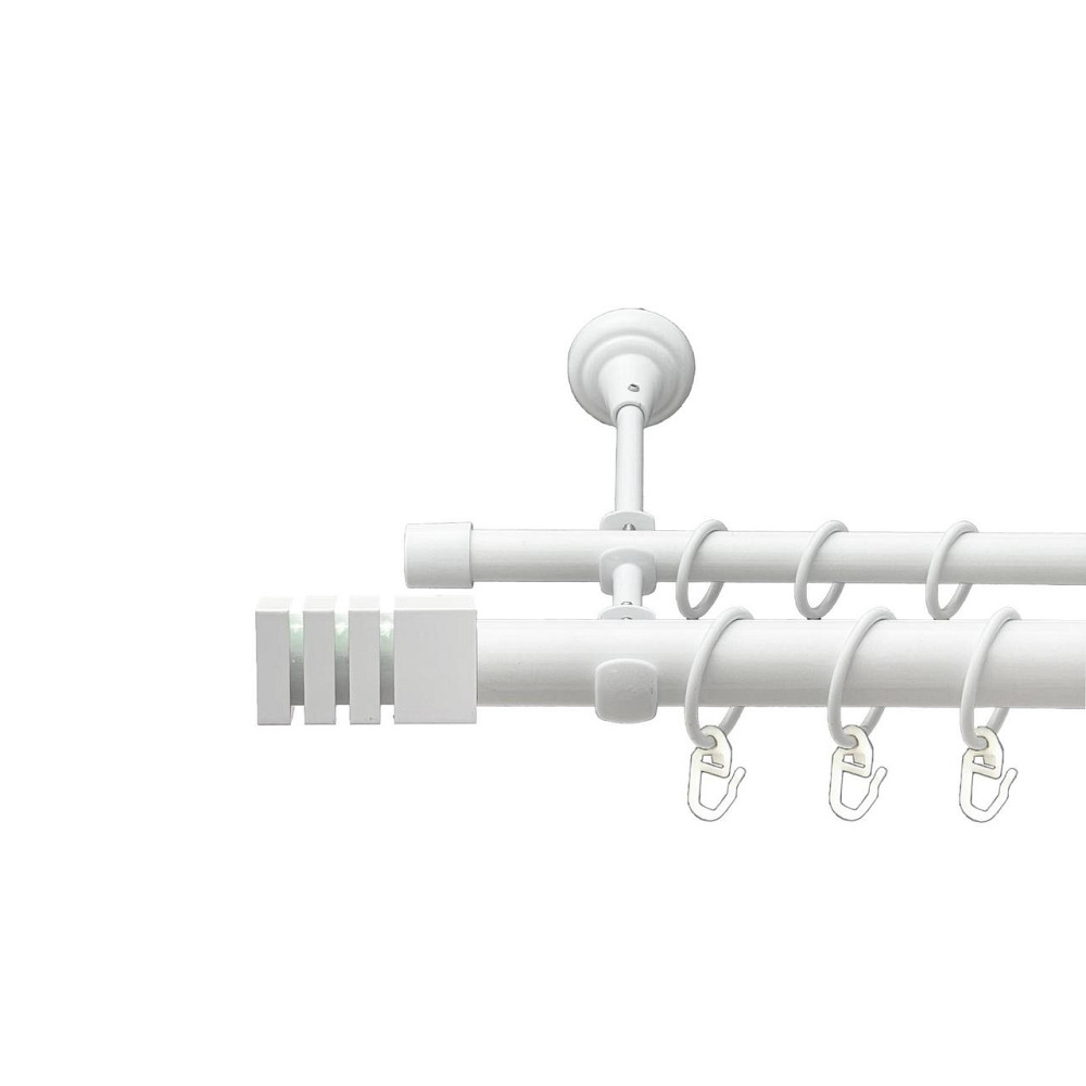 Карниз Orvit Акорда металевий дворядний відкритий гладка труба кільце металеве Арктіс 25\16 мм 200 см Львов - изображение 1