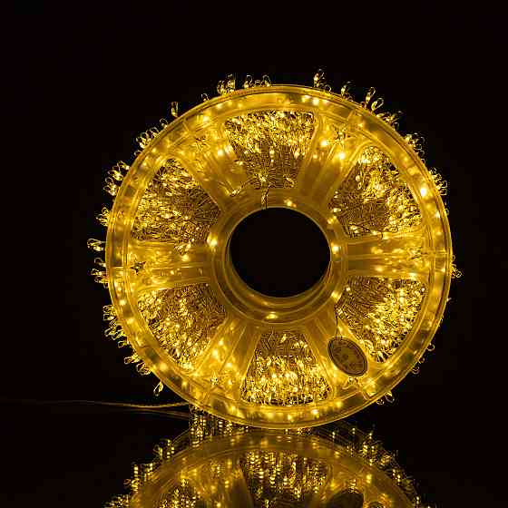 Новорічна гірлянда кімнатна роса Хвойна лапа 50 м 1500 LED білий провід Жовте сяйво D1500L50MWY Київ