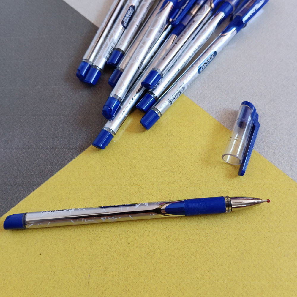 Ручка масляна 0,7 мм синя Piano Київ - фото 2