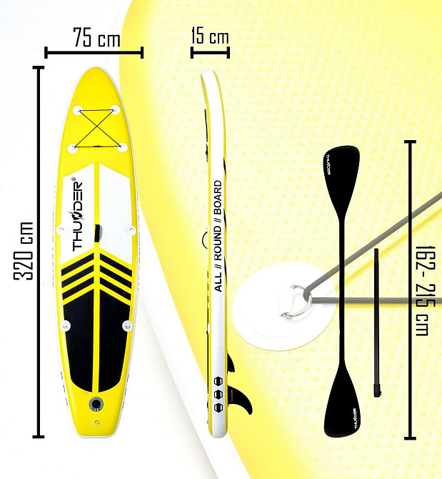 Надувна SUP дошка (Сапборд) THUNDER COAST YELLOW 320 Київ - фото 2