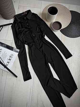 Женский стильный повседневный эластичный комбинезон из качественного плотного микродайвинга Одесса