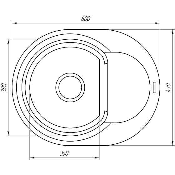 Гранітна мийка Globus Lux MORAINE білий 600х470мм-А0007 (000007555) Київ