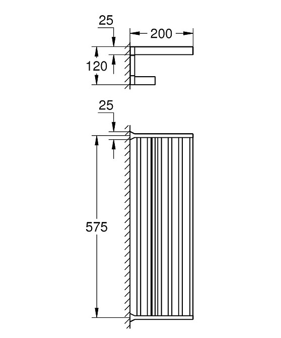 Полочка для полотенец Grohe Selection Cube (40804000) Киев - изображение 2