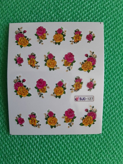 Наклейки для маникюра розы - размер стикера 6*5см, инструкция по применению есть в описании товара Киев - изображение 1