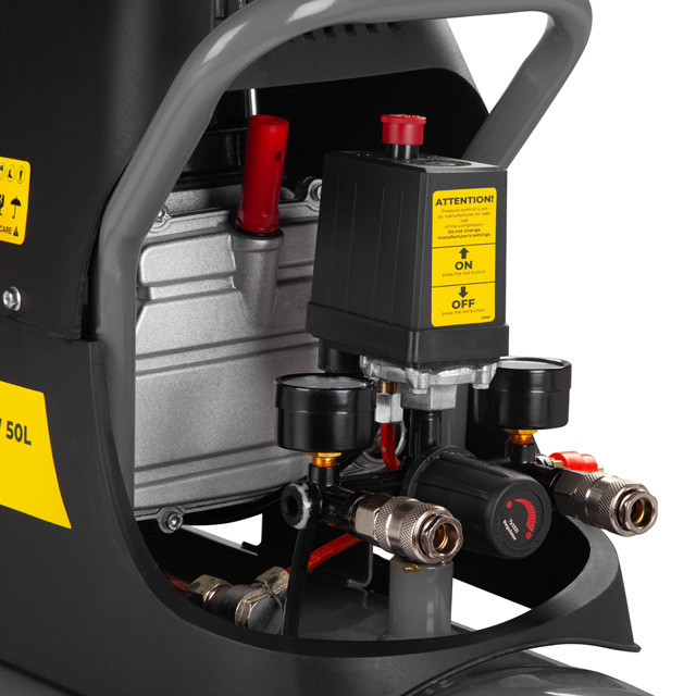 Компресор, 50 л, 1,5 кВт, 220 В, 8 атм, 206 л/хв, 80 дБ INTERTOOL PT-0003 Киев - изображение 6