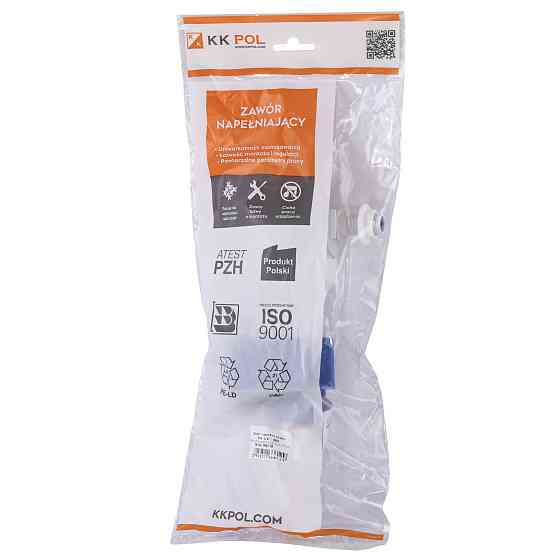 Клапан заповнення K.K.POL 350/ZN2/110-00-T0, 3/8″ ABS, бок. пластик Киев