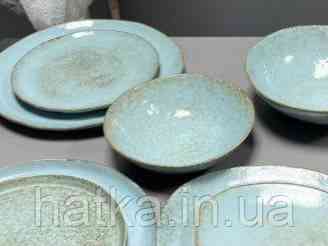 Салатник Olens "Retro" 18*5,5 см кераміка круглий блакитний для дому та ресторанів Київ