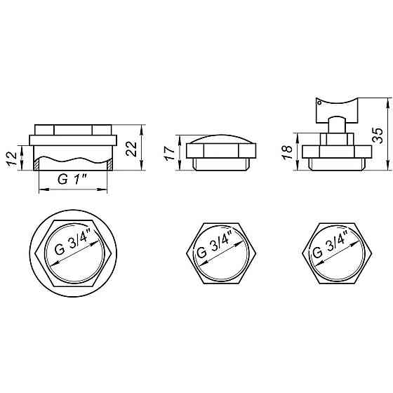 Комплект футорок секційного радіатора CRISTAL NR-2012 3/4″ (HT 404) (000001908) Київ