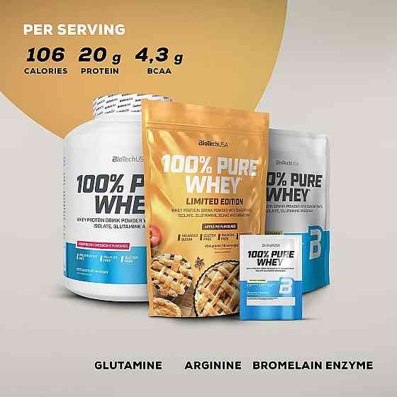 Протеїн BioTech 100% Pure Whey 1000 g (Apple pie) Луцьк