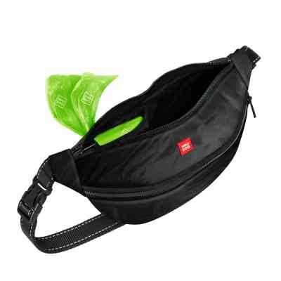Поясная сумка-бананка для собак WAUDOG Family 33х17х10 см черная (56891) Винница